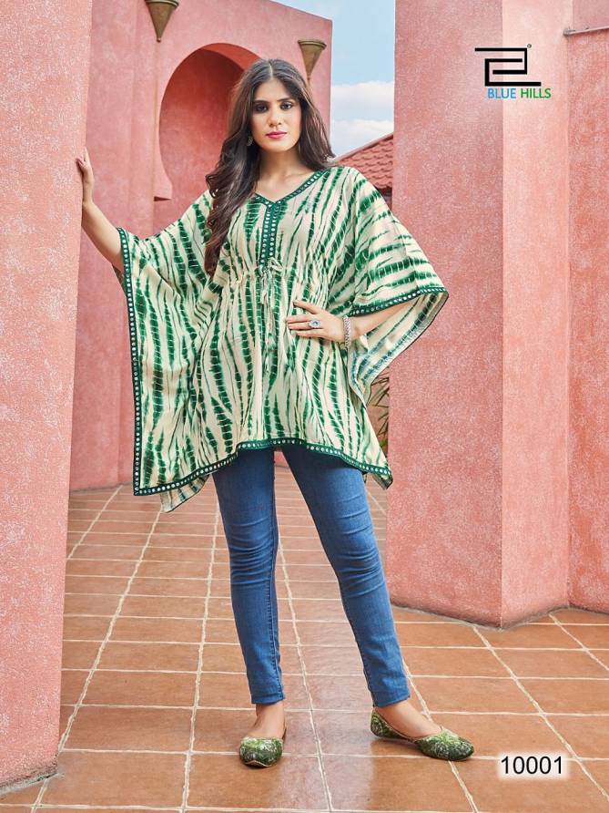 Blue Hills Stare 10 Nx Ethnic Wear Rayon Designer Printed Kaftan Style Collection